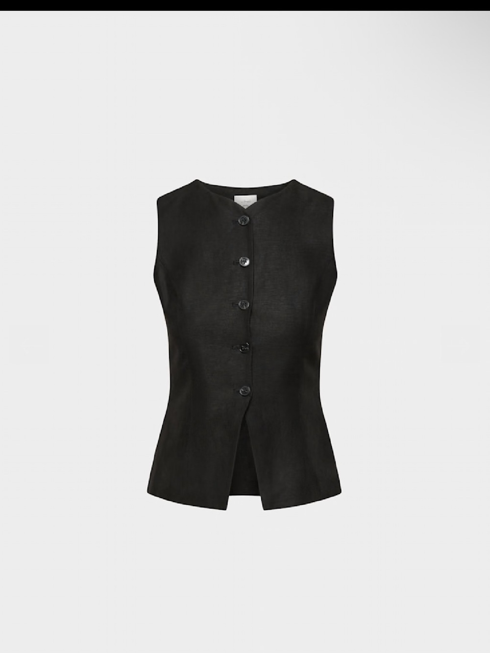 Aritzia Wilfred CruiseLinen Regal Vest Black Size 8